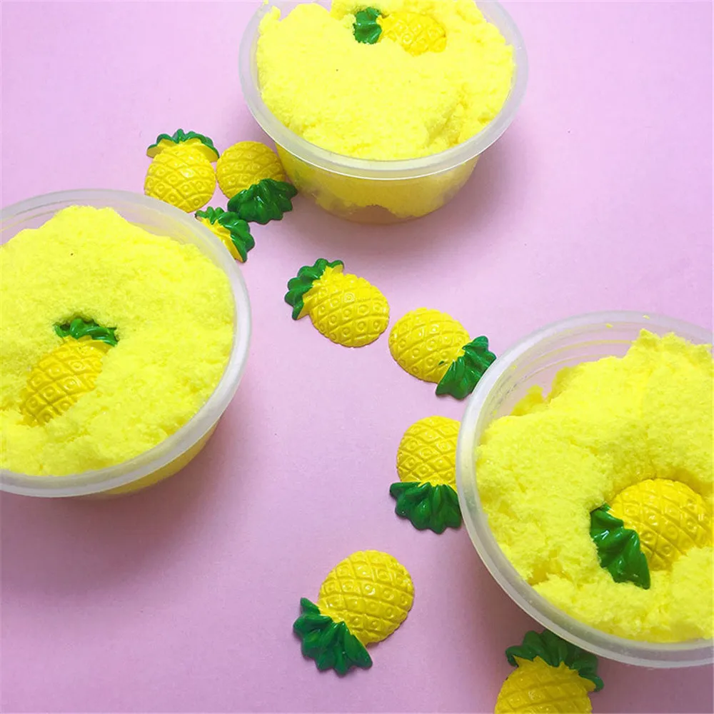 Слизи DIY мягкий хлопок слизи 100 мл смешивание облако ананас шпатлевка Ароматические стресс детская игрушка