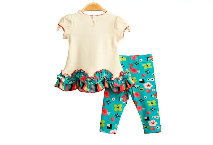 Новинка 2017 модный брендовый наряд для девочек из бутика хлопковые комплекты