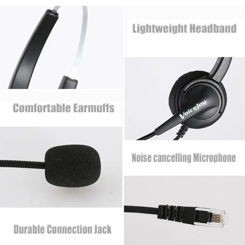 VoiceJoy RJ9/ RJ11 разъем для гарнитуры RJ9 подключить наушники Шум шумоподавления