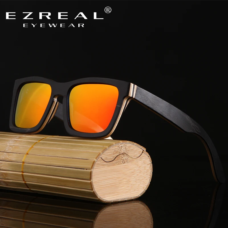 EZREAL брендовые дизайнерские бамбуковые солнцезащитные очки поляризационные