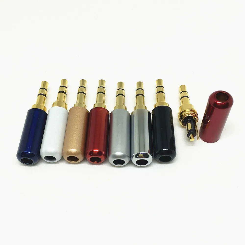 100Pcs 3.5mm 3Pole Male Plug Solder Stereo Audio Jack Gold-plated Earphone Adapter for DIY Repair | Обустройство дома