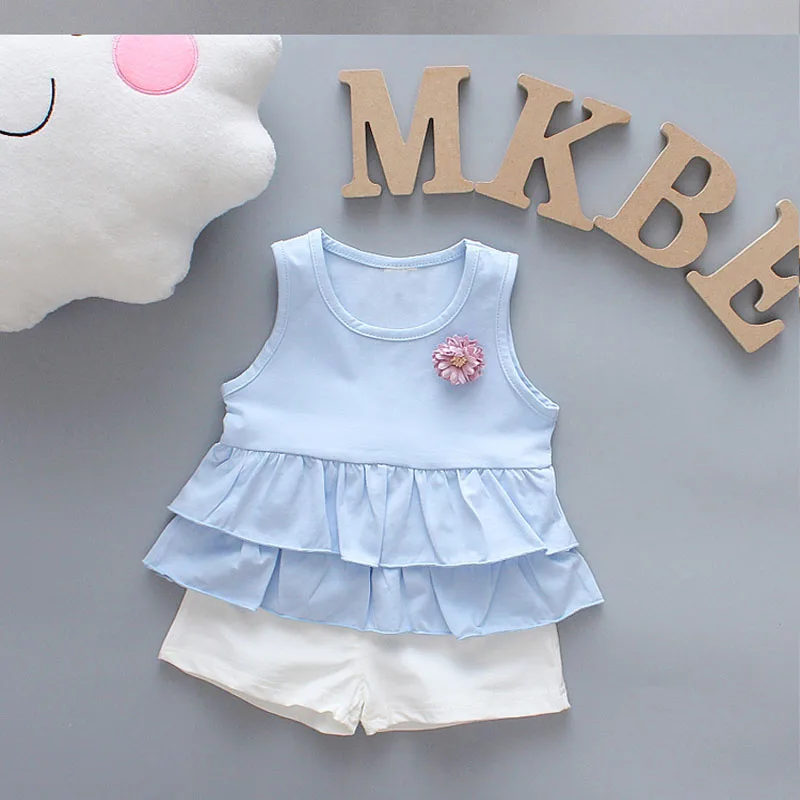 BibiCola/комплект летней одежды для маленьких девочек детские комплекты Одежда