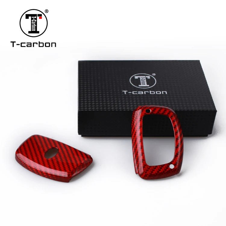 T-carbon Carbon Fiber Key Cover Case Shell for Hyundai Solaris MISTRA Veloster SR IX35 Accent Elantra i30 | Автомобили и