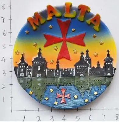 3D магниты на холодильник ручная роспись панорамный вид карта Мальты магнитные