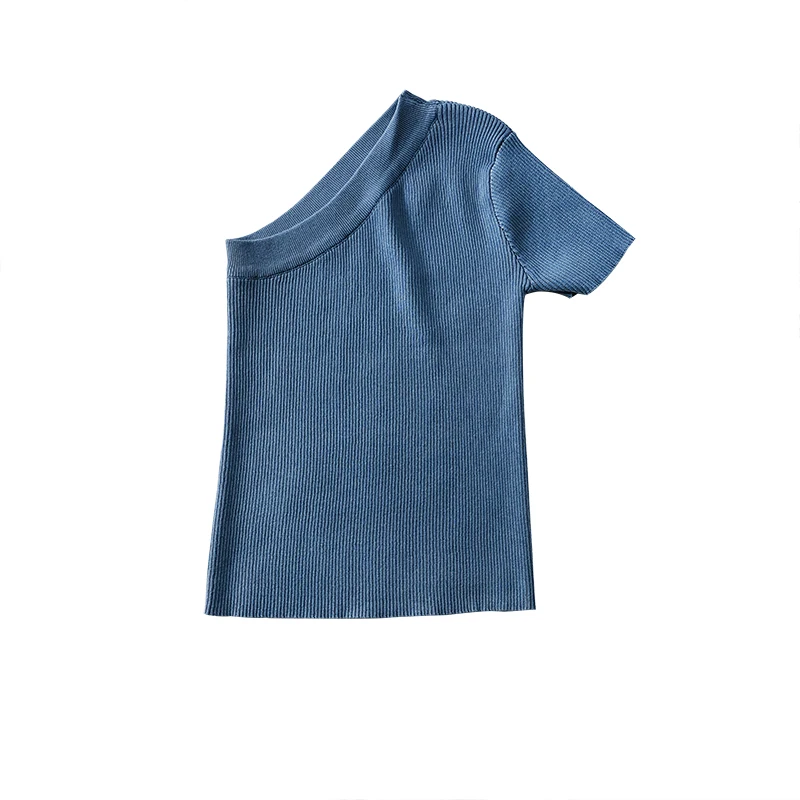 Женские вязаные свитера с асимметричным воротником 2019 топы на одно плечо