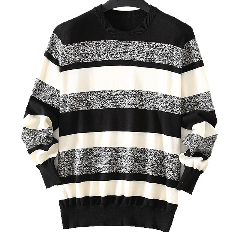 

ZHILI Men's Striped Purified Cotton Sweater