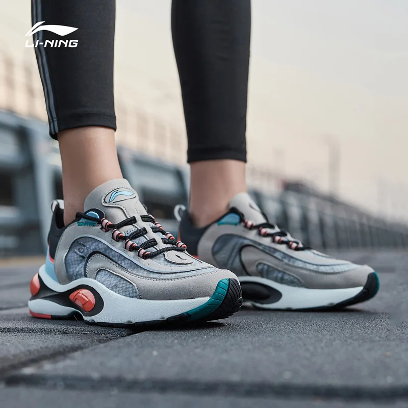 Li-Ning/мужские кроссовки V8 с подушкой, LN CLOUD LITE, Ретро стиль, дышащая подкладка, спортивная обувь для папы, кроссовки ARHP093 XYP913