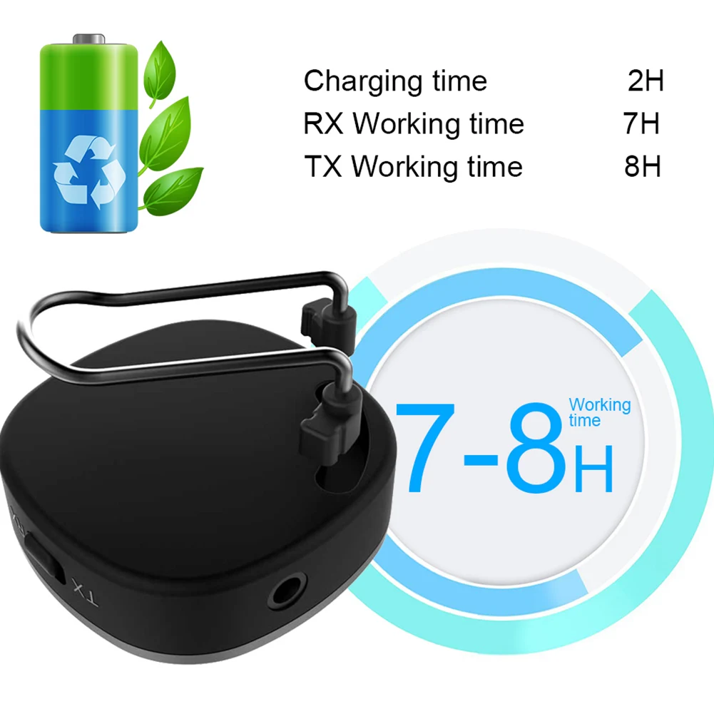 2 в 1 Long Range Портативный HD приемник передатчик стерео Системы аудио Bluetooth V5.0