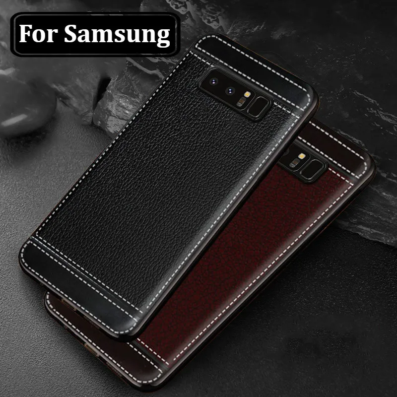 Роскошный кожаный чехол с покрытием для samsung S10 S10E S10Plus, мягкий силиконовый чехол из ТПУ для samsung S10 S9 S8 Plus S6 S7 edge Note9, чехол