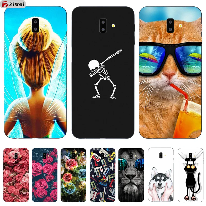 Чехол J6plus Capas для samsung J6 Plus, силиконовый мягкий чехол из ТПУ с принтом для samsung Galaxy J6 Plus J 6 Plus J610 J610F J6+ чехол