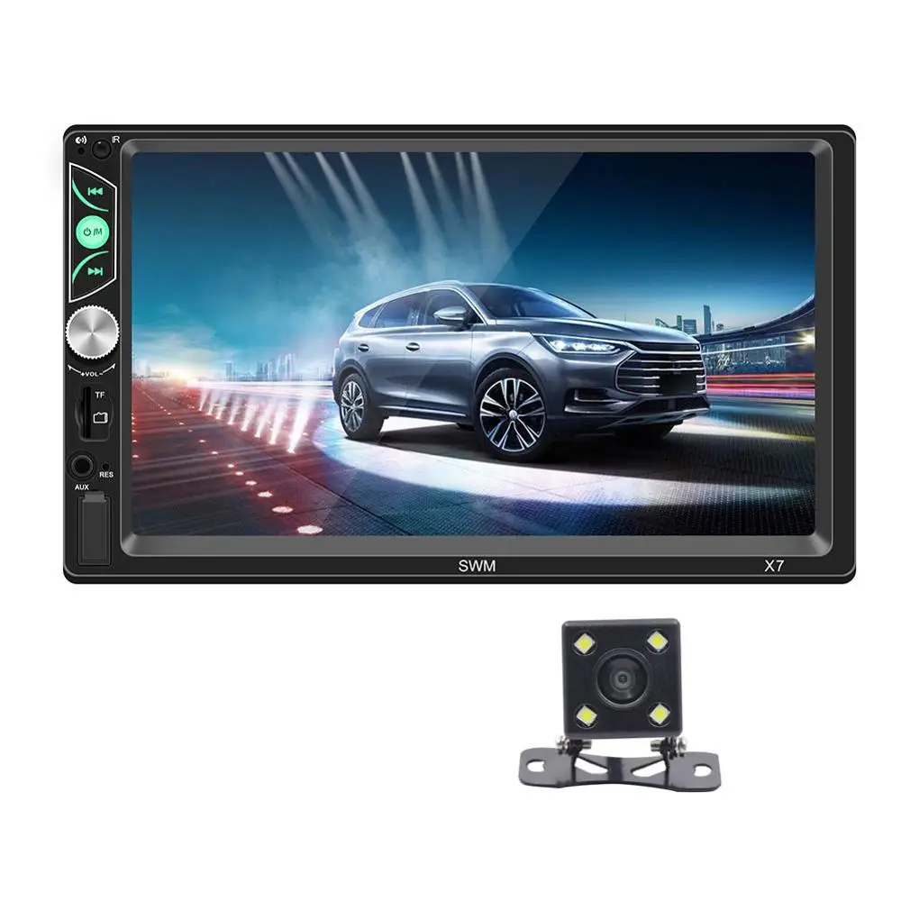 Car Radio and Cam 1 SWM 2 Din автомагнитола Android мультимедийный плеер автомобильный стерео " Oto Teypleri MP5 плеер зеркальное соединение рулевое колесо управление - Цвет: Car Radio and Cam 1