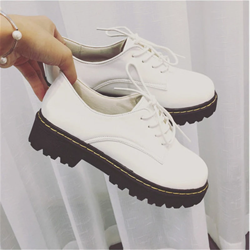 Женские однотонные туфли в стиле ретро повседневные туфли-лодочки с круглым