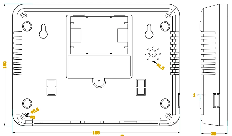 1 шт., 165*120*36 мм szomk RFID Пластиковый корпус для контроля доступа, настенный ЖК-экран, проектная коробка, пластиковый чехол