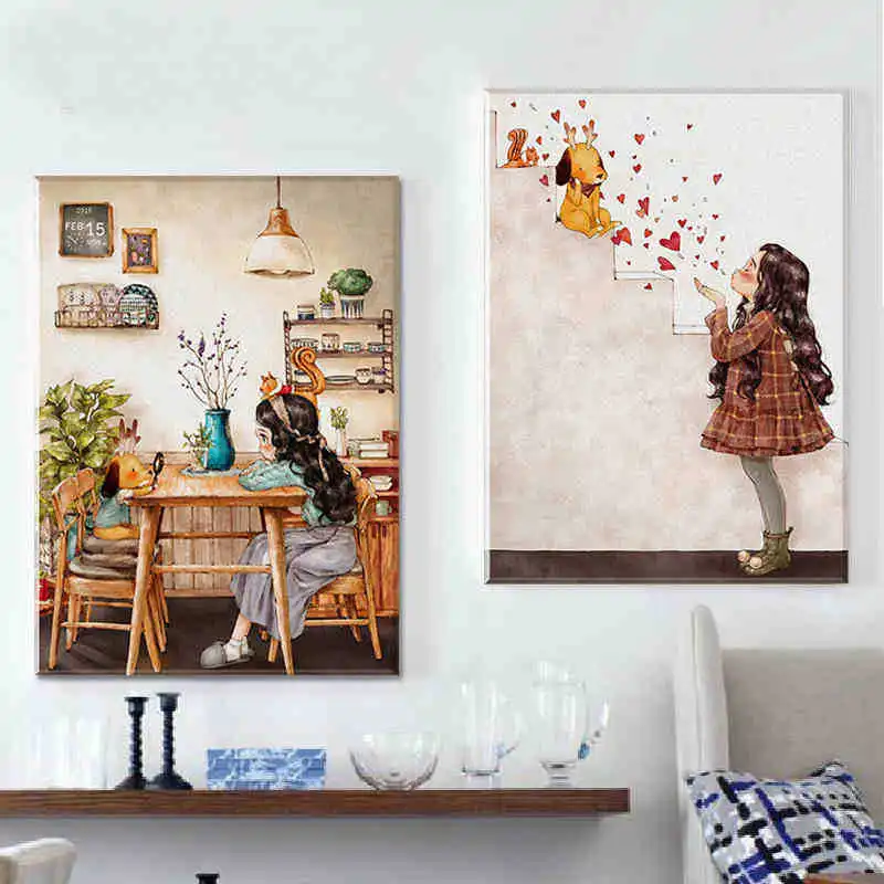 Вышивка вышивка крестиком полный набор для вышивки мультяшный милый рисунок