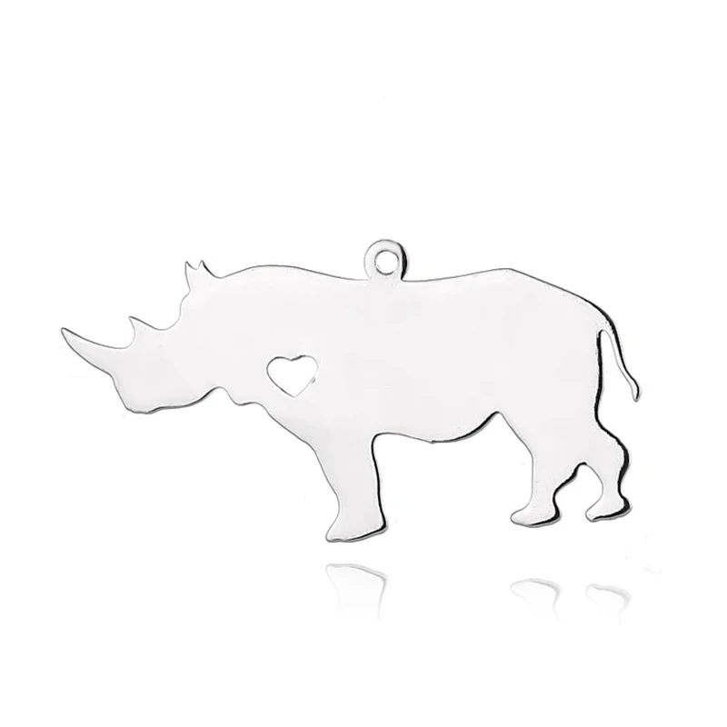 5 шт./Лот подвеска в виде животного Серебряная зеркальная полировка из