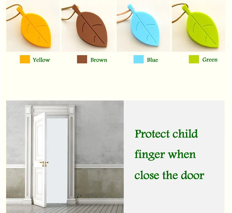 Милые листья для детей защита Мягкая Силиконовая двери детская на пальцы ворота