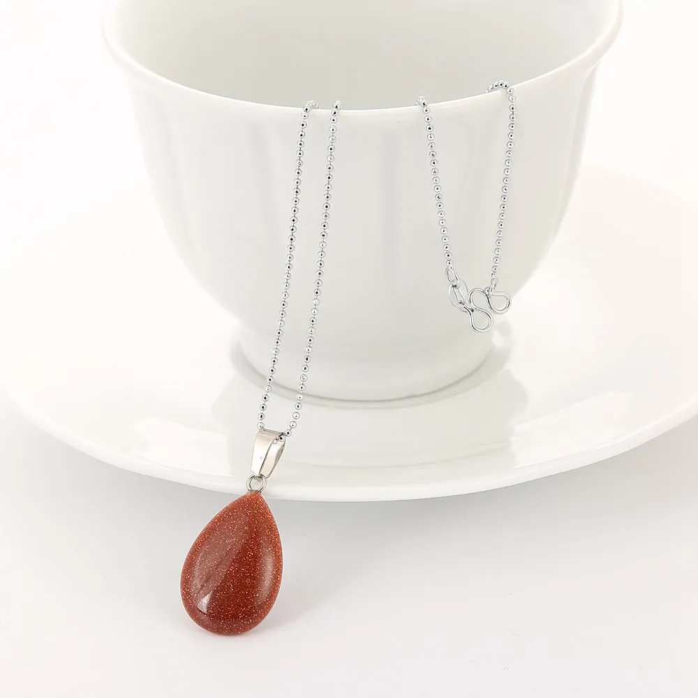 Лидер продаж подвеска крест в виде капли воды колонна Кварцевые ожерелья