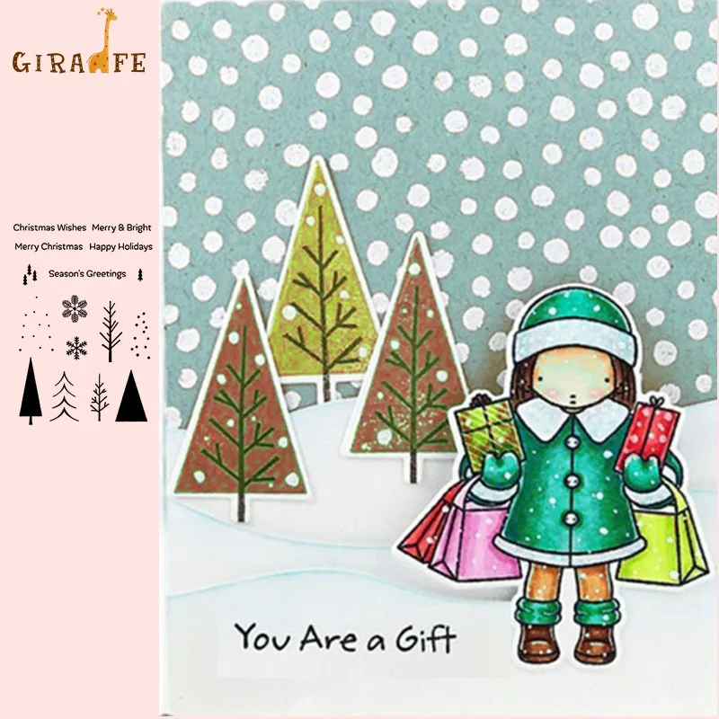 Прозрачный силиконовый штамп для украшения дерева/печать скрапбукинга/альбома