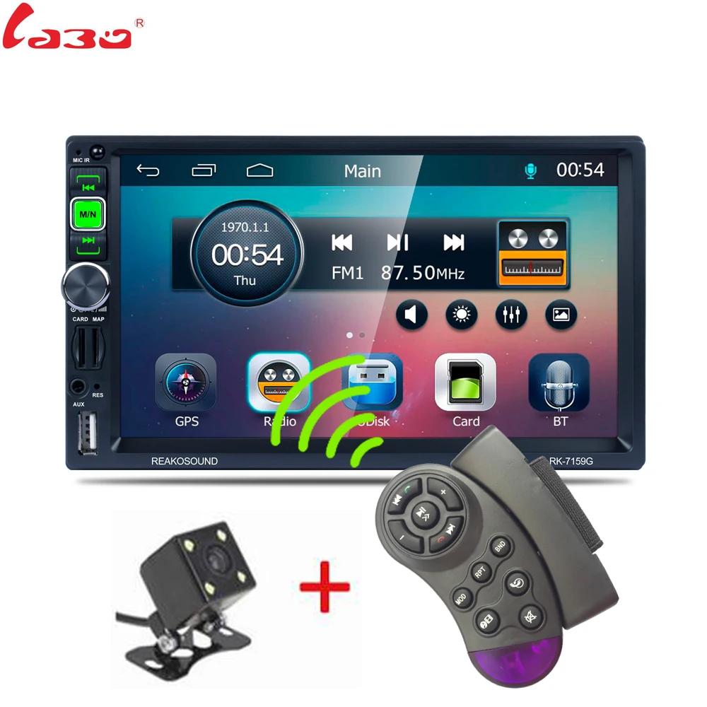 2 DIN 1080P Univeral PK 7159G автомобильный DVD видео плеер 12 В сенсорный выключатель Экран GPS