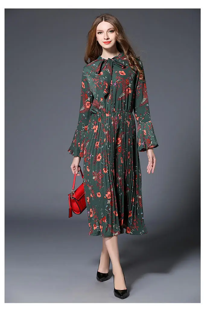 Платье женское Плиссированное в винтажном стиле милая длинная рубашка макси