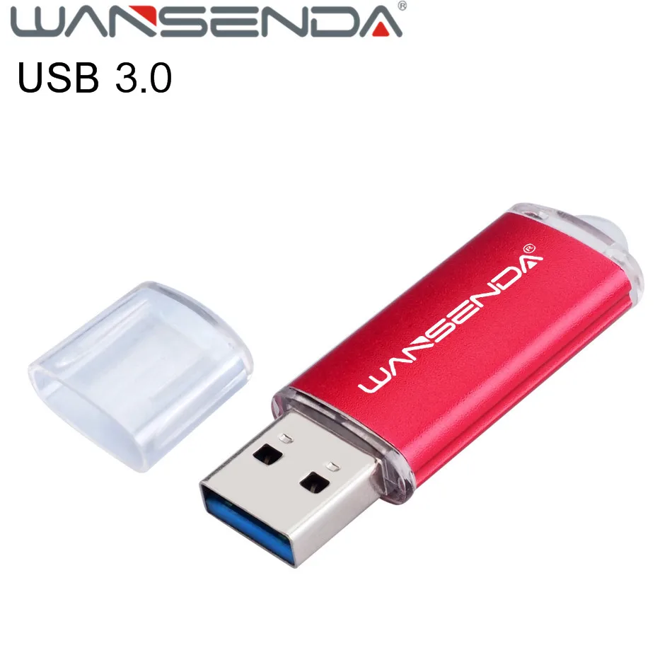 Красный USB флеш-накопитель WANSENDA 3,0, 256 ГБ, 128 ГБ, 64 ГБ, 32 ГБ, флеш-накопитель, мини USB флешка, 16 ГБ, 8 ГБ, карта памяти, 4 Гб, флешка - Цвет: Красный