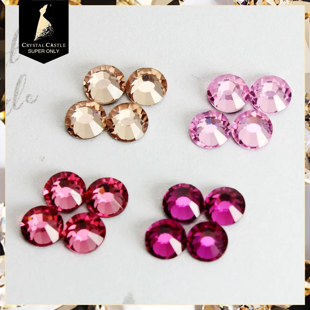 Хрустальный замок горячей фиксации Стразы 5A Mix 4 цвета камни Делюкс драгоценные с