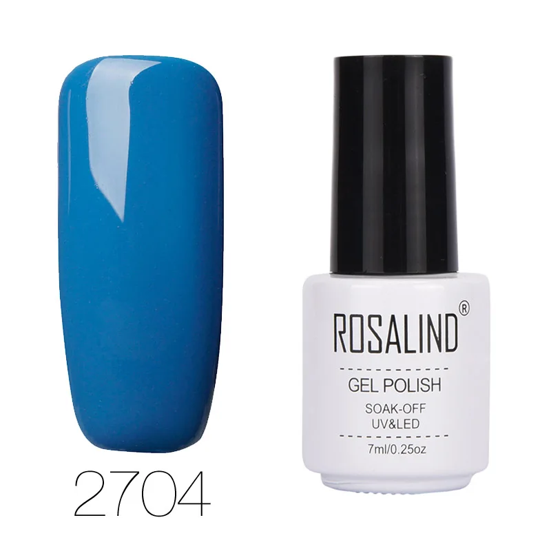 RC2704 ROSALIND гель 1S 7 мл Лак для ногтей Полупостоянный замачиваемый салонный УФ-гель для ногтей верхнее Базовое покрытие необходимые гель-лаки - Цвет: RC2704