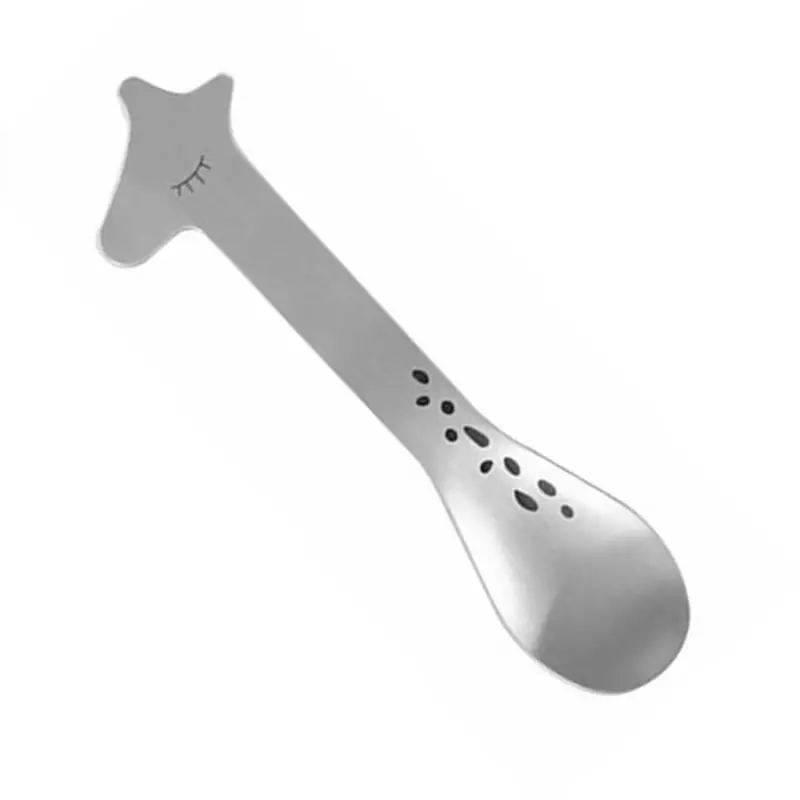 Giraffe Upspirit животное форма ложка для мороженого милый мультфильм КИТ Жираф утка Бегемот стиль дети ложки десерт торт кофе ложка - Цвет: Giraffe