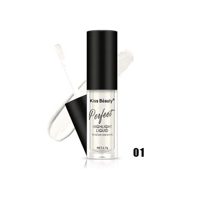 Kiss beauty хайлайтер осветитель Макияж жидкий консилер осветитель консилер праймер бронзатор для лица светящийся набор косметики - Цвет: 01