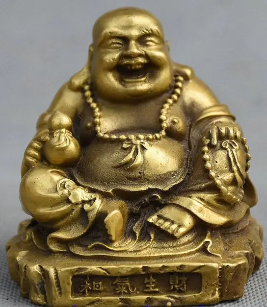 

Китайский буддистский храм латунная статуя счастливого смеха Будды Maitreya