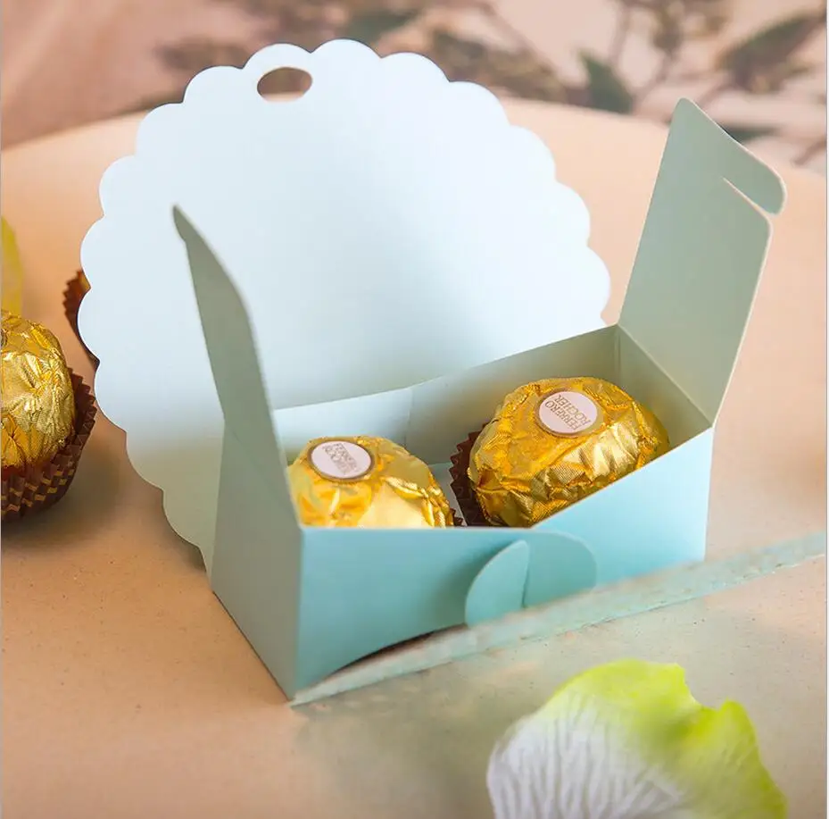 50 шт. Подарочная коробка бумажная свадебная Рождественская лазерная резка для