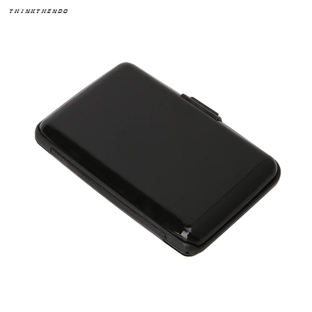THINKTHENDO блокирующий RFID алюминиевый ID кредитный держатель для карт кошелек жесткий чехол анти сканирование кражи мини сумки для мужчин и женщин
