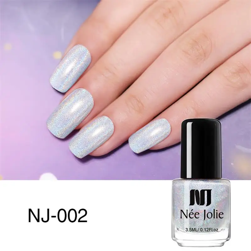 3.5ml NJ-02 NEE JOLIE 7,5 мл коричневый голографический лак Сияющий Радужный Блеск лак для маникюра цветной дизайн ногтей лак - Цвет: 3.5ml NJ-02