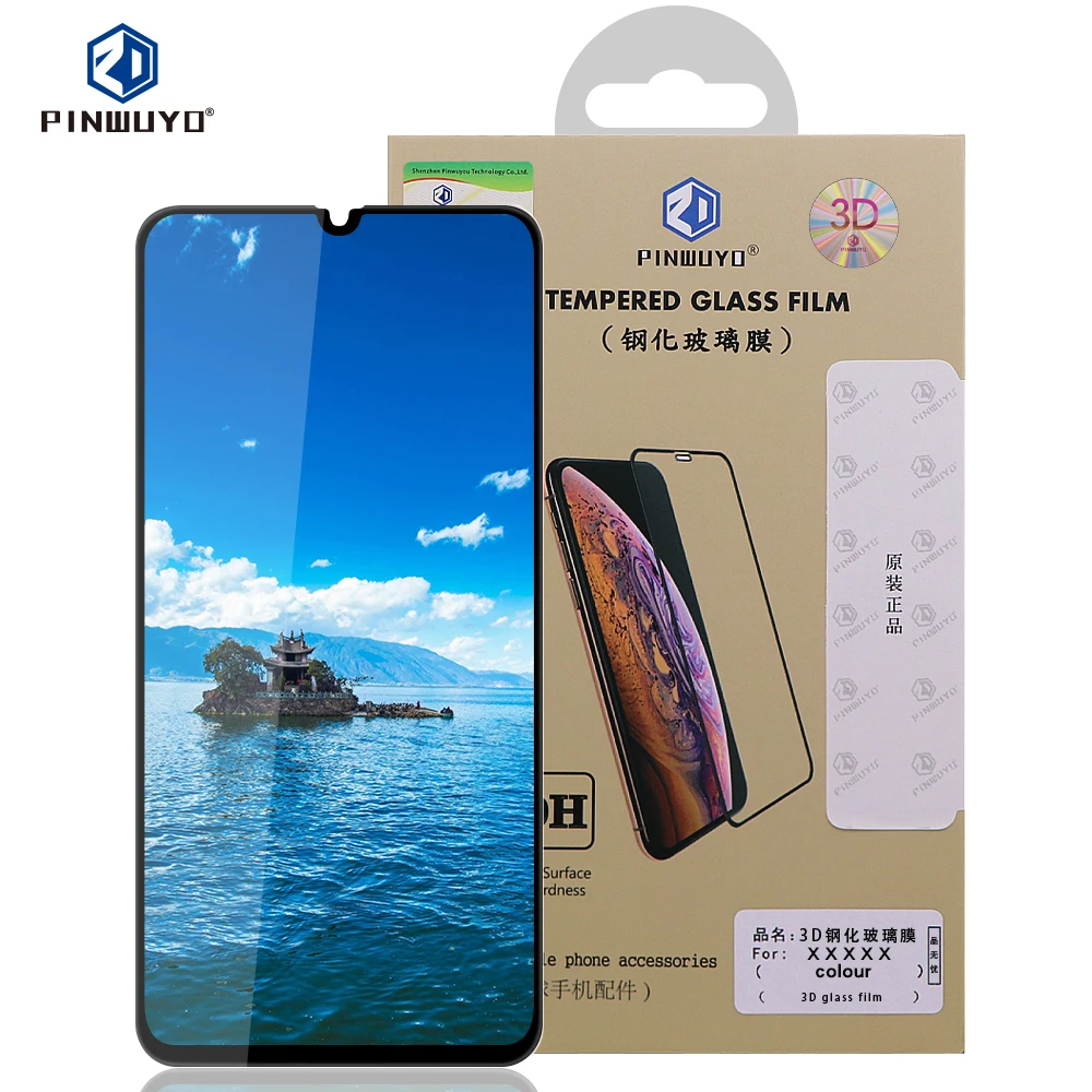 

For Samsung A90 Original PINWUYO 9H 3D Curved Full Cover Tempered Glass Screen Protector Film For Samsung Galaxy A80