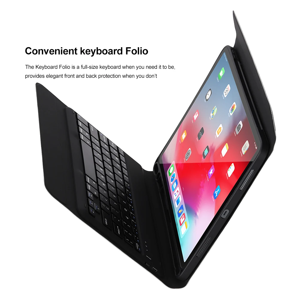 Bluetooth клавиатура чехол для iPad Pro 12,9 Авто Режим сна/пробуждения умный защитный чехол для Apple iPad Pro 11 дюймов Coque