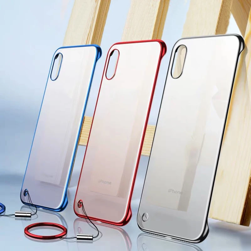 Прозрачный матовый чехол для iPhone X XS Max XR ультра-тонкий анти-падение без границы чехол для iPhone XR XS Max задняя крышка