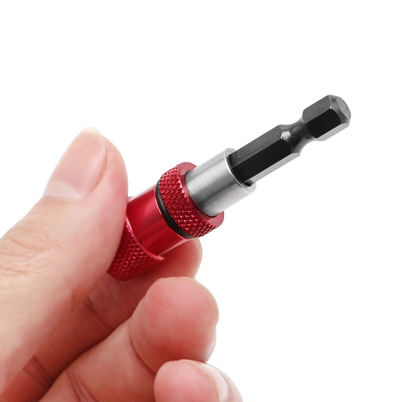 60mm 1/4" Hex Shank Magnetic Drywall Screw Drill Screwdriver Holder With Bits