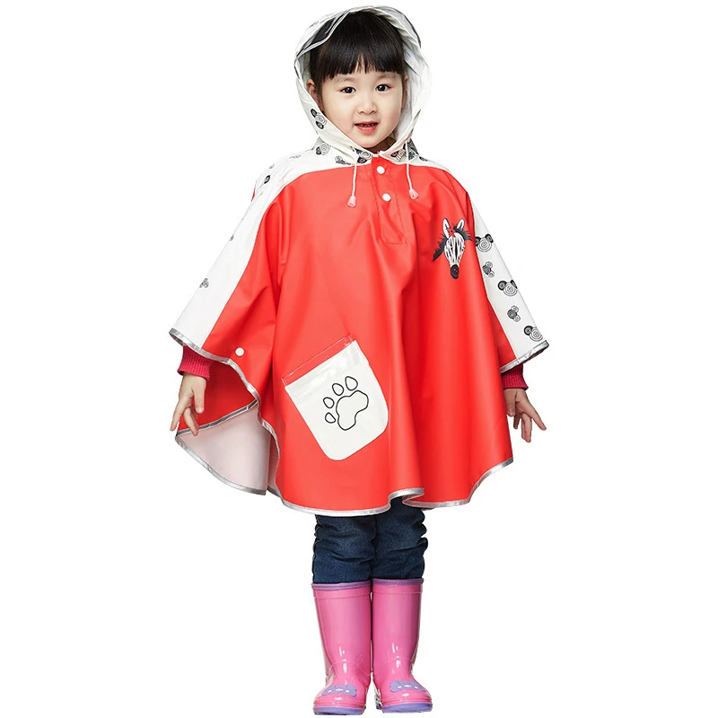 

Long Waterproof Rain Poncho Raincoat for Children's Student Hooked with A Bag Impremiable Capa De Chuva Infantil Rain Gear YY362