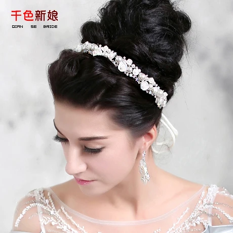 T3 Великолепный ручной оголовье женщины хрустальные украшения из жемчуга лоб для