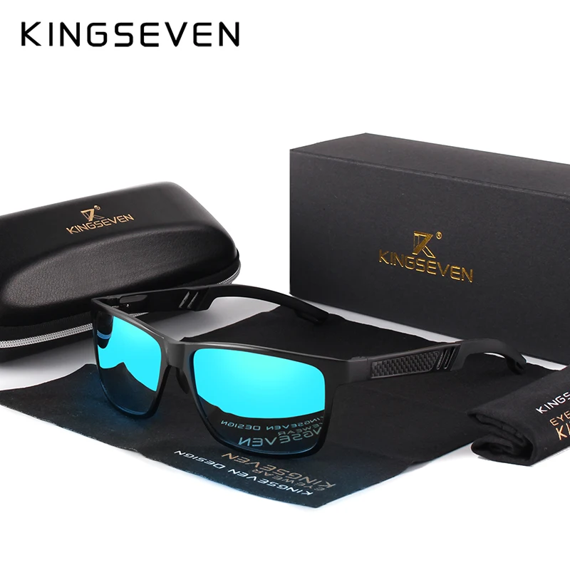 KINGSEVEN алюминиевые квадратные мужские/женские мужские поляризованные зеркальные