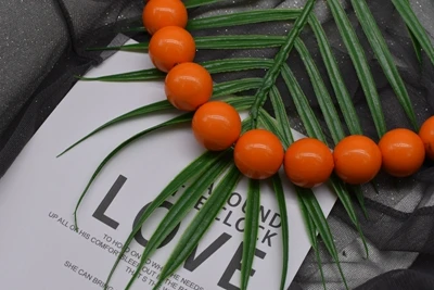 orange Обновленный цвет, супер шикарные женские полимерные цветные бусы, сумочка на ремне для девушек, мода, большой размер 25 мм, жемчужный браслет, сумочка, ремень - Цвет: orange