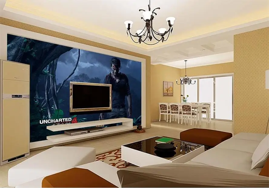 3d обои на заказ нетканые для ТВ настенные фрески Загадка море 4 фильма игра