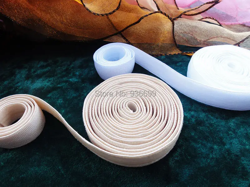 Силиконовая эластичная лента на плечо ширина 15 мм белые аксессуары для одежды