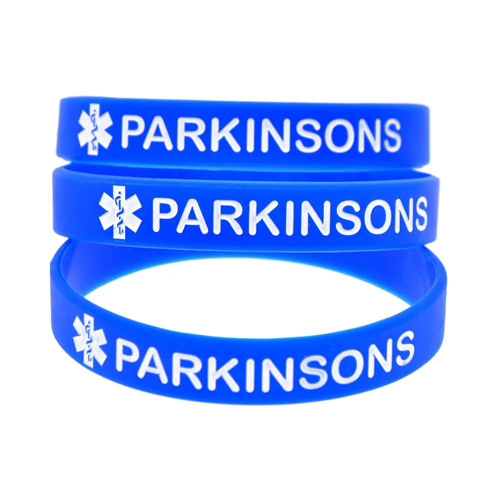 1 шт. силиконовый браслет Parkinsons с гравировкой логотипа для улицы|Браслеты