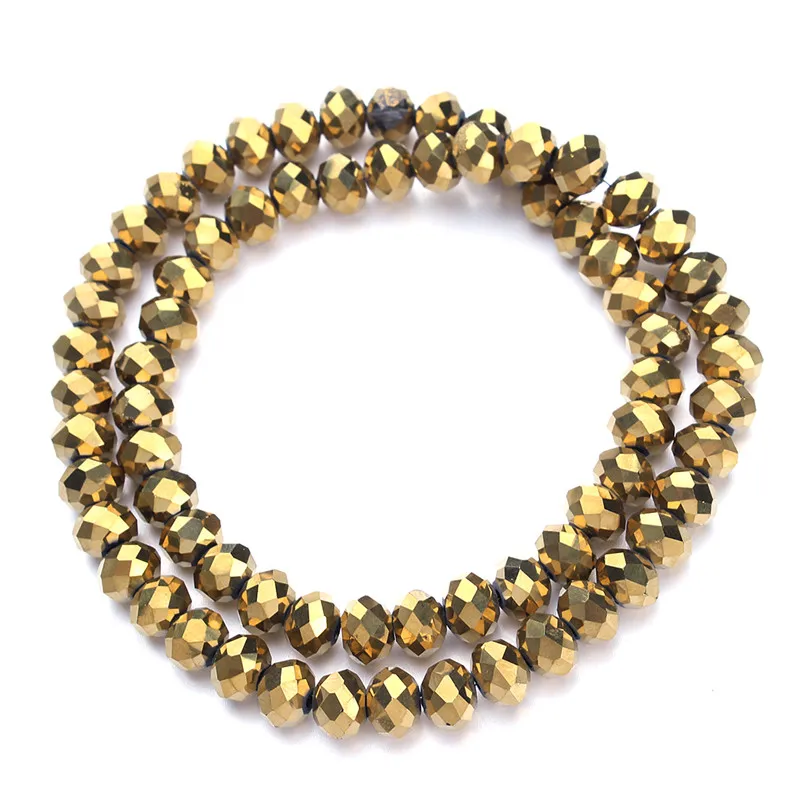 SAUVOO 2 нити серебряные золотые фиолетовые блестящие граненые стеклянные