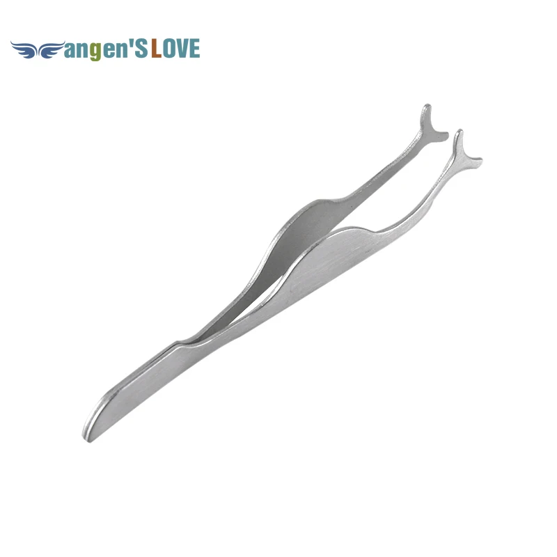 False Fake Eyelashes clip stainless steel Multifunctional Auxiliary Clip Tweezers Eye Lash eyelash curler Applicator Makeup Tool | Красота и