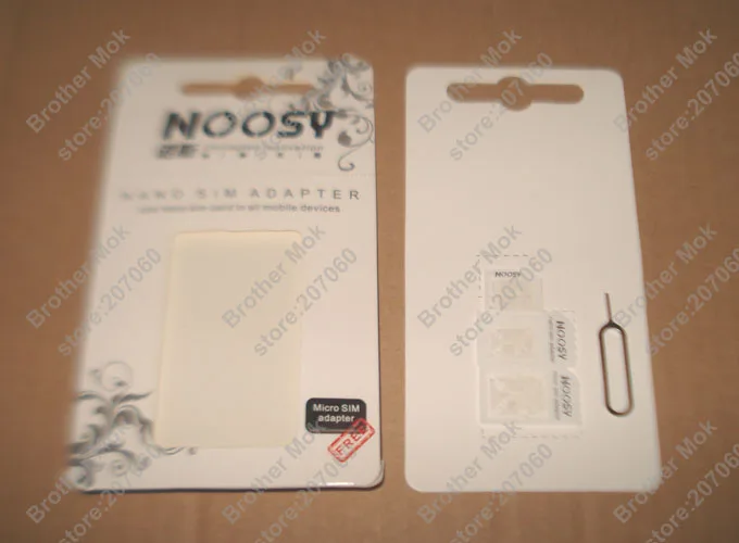 4 в 1 Nano Sim карты адаптер Noosy микро сим с извлечения контактов ключ для iPhone 5 5S 5C 6