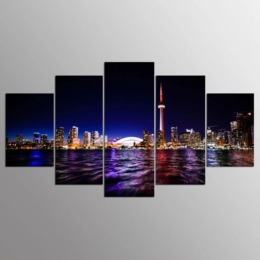 Гостиная настенные художественные картины 5 шт. центр Toronto CityPoster холст расписные рамки модульные печатные куадро украшения