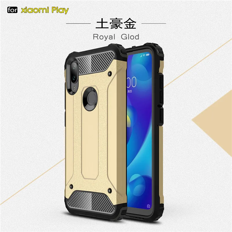 Чехол для Xiaomi mi Play mi A3 9 Lite 8 9T Pro Red mi 6A 7A 7 бампер из ТПУ и поликарбоната защитный чехол для телефона для Xiao mi Red mi Note 8 Pro - Цвет: Gold