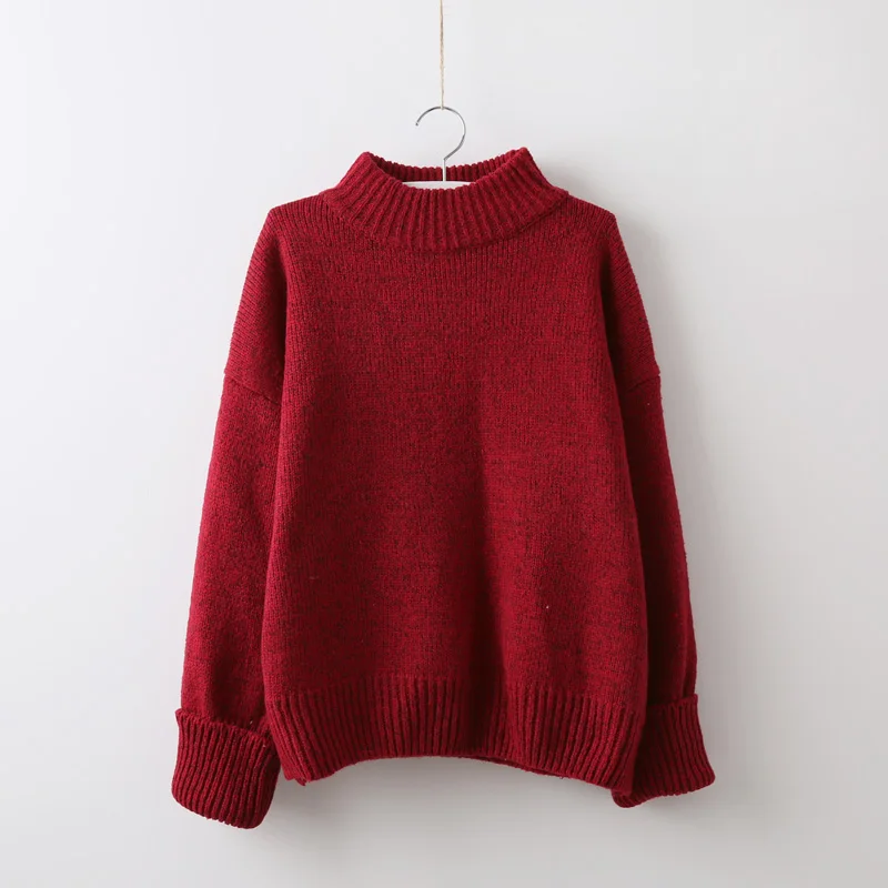 Новинка 2020 осенне-зимний свитер с высоким воротником вязаная одежда Женский